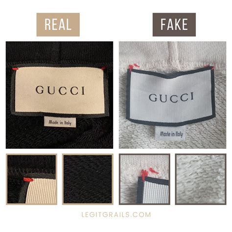 real gucci hoodie vs fake